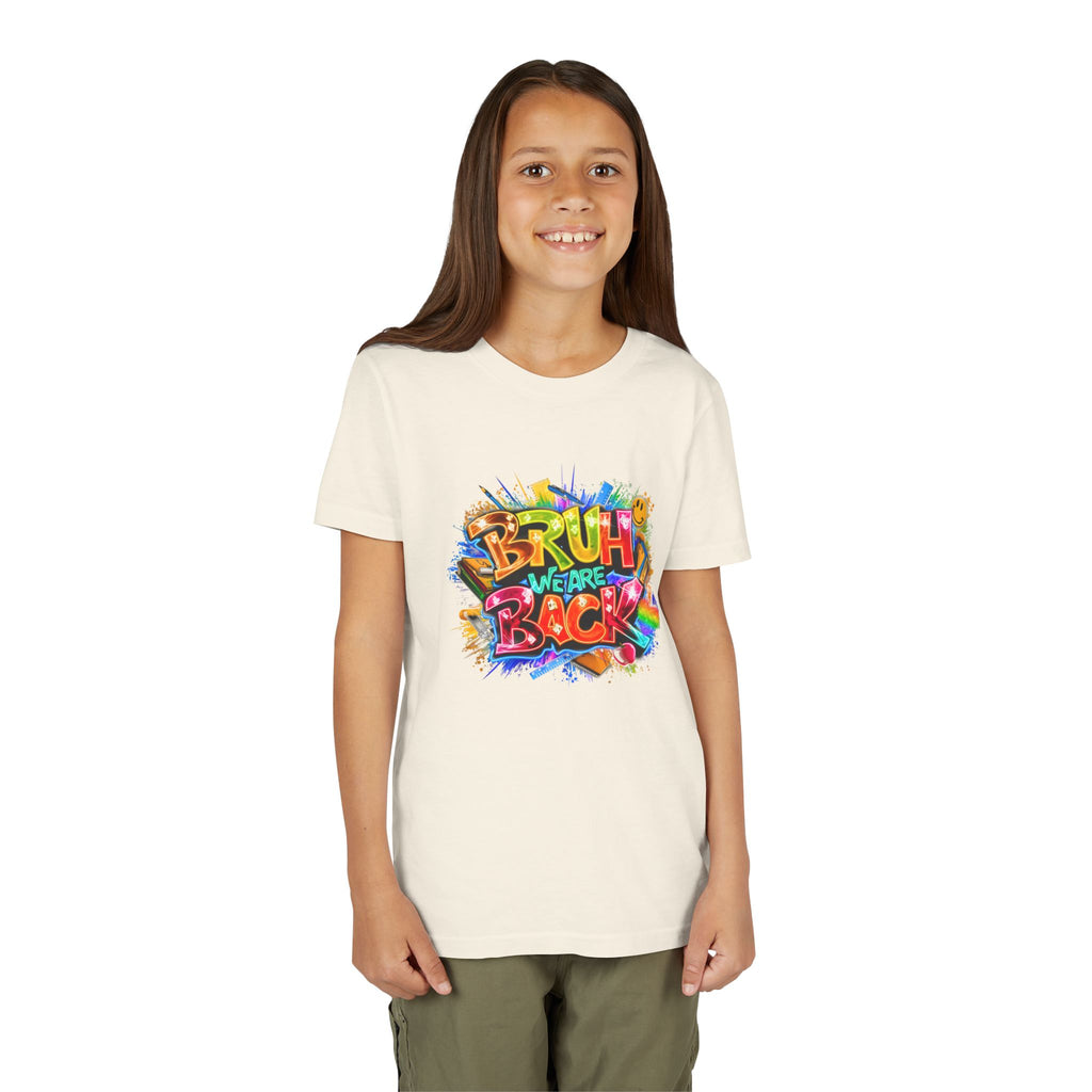 Youth Tee — Colorful "Bruh We Are Back" Graffiti Graphic Shirt