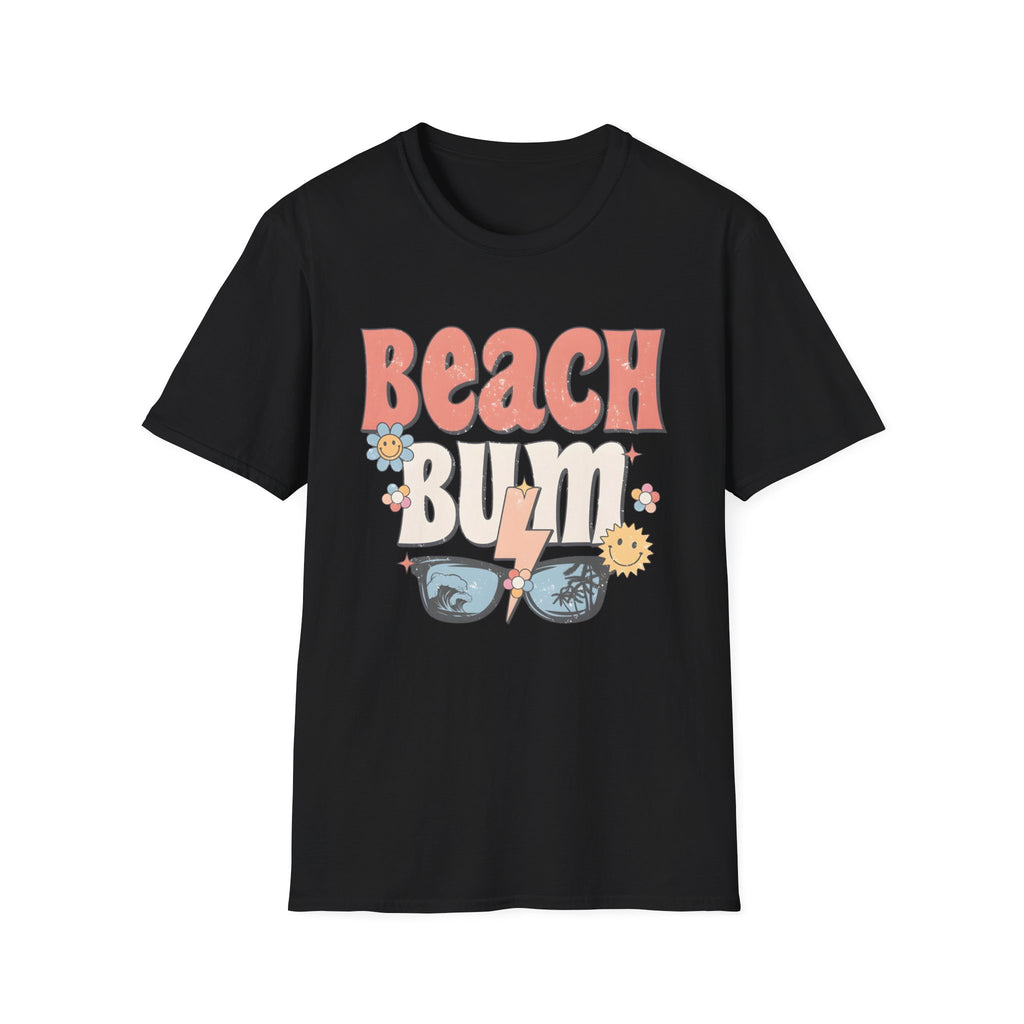 Beach Bum T-Shirt — Retro Floral Surf Vibes Tee