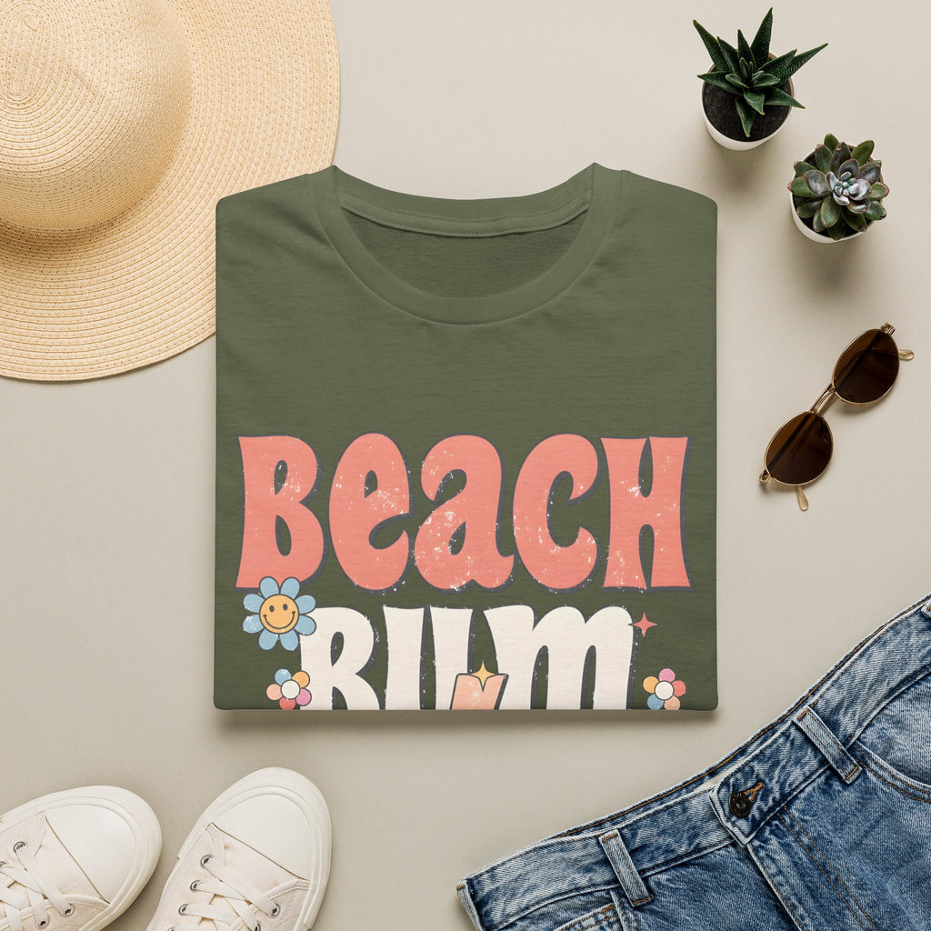 Beach Bum T-Shirt — Retro Floral Surf Vibes Tee