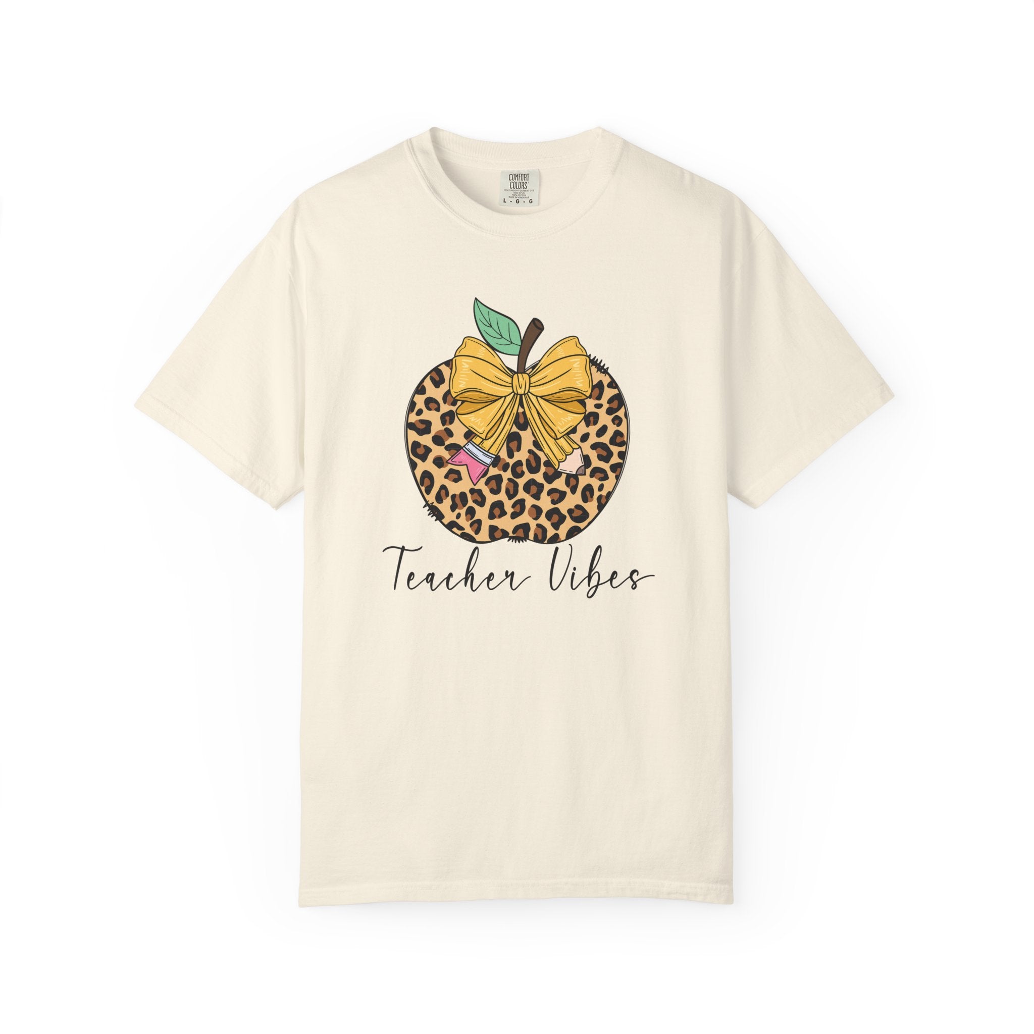 Teacher Vibes Leopard Pumpkin T-Shirt - Cute Fall Teacher Gift