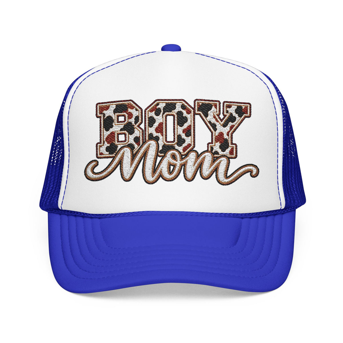 Boy Mom Leopard Foam Trucker Hat