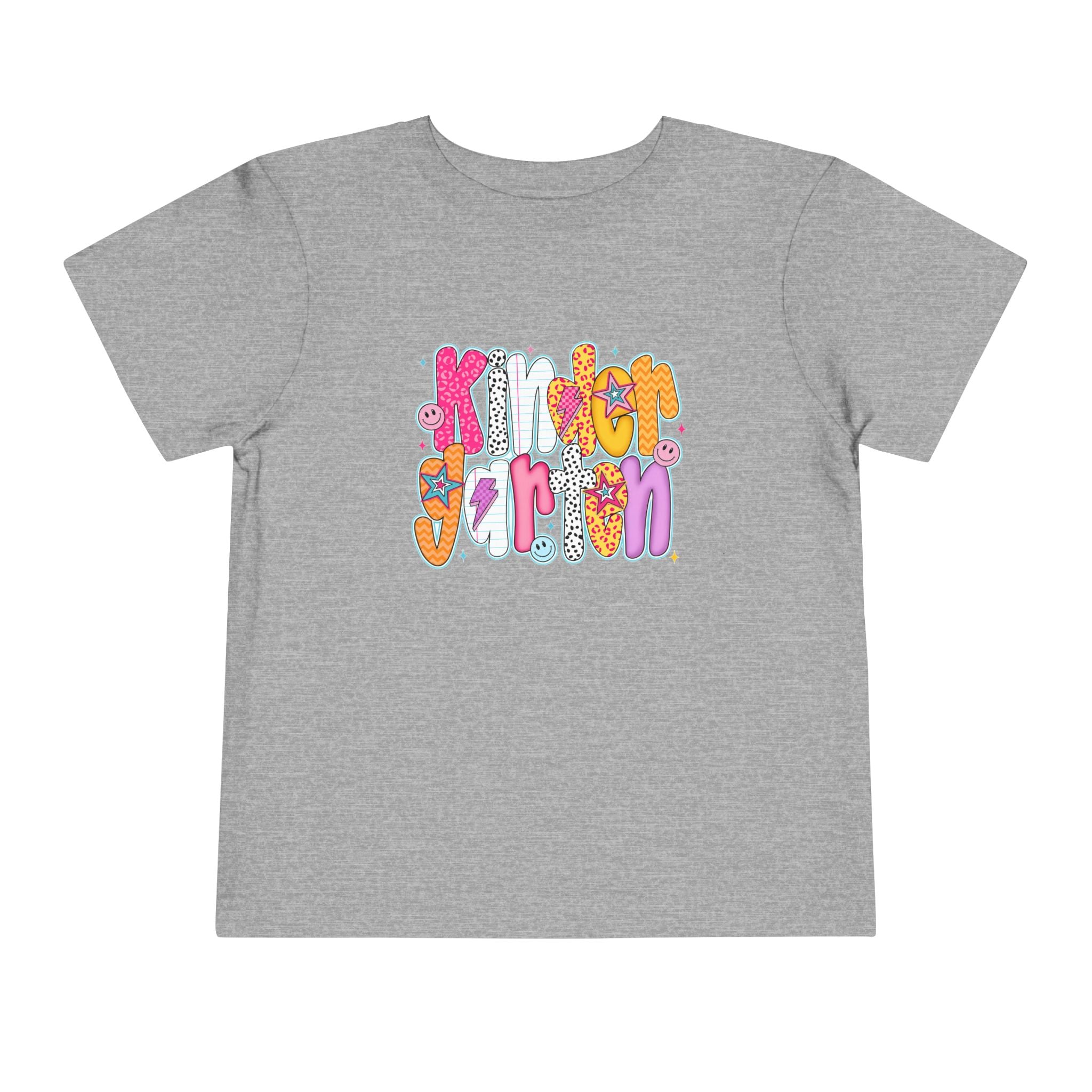 Toddler Tee - "Kinder Garten" Colorful Kids Back-to-School Shirt