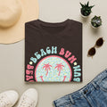 Beach Bum Smiley T-Shirt — Pastel Palm Tree Graphic