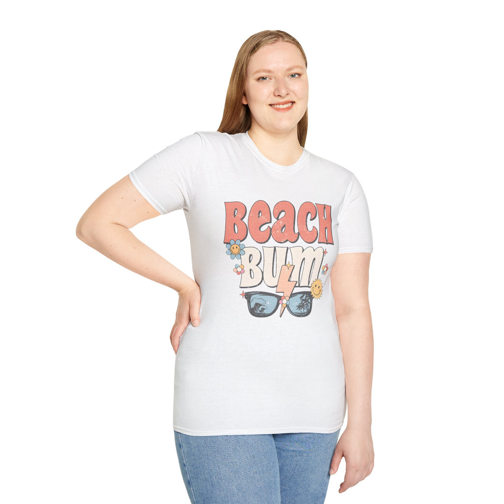 Beach Bum T-Shirt — Retro Floral Surf Vibes Tee