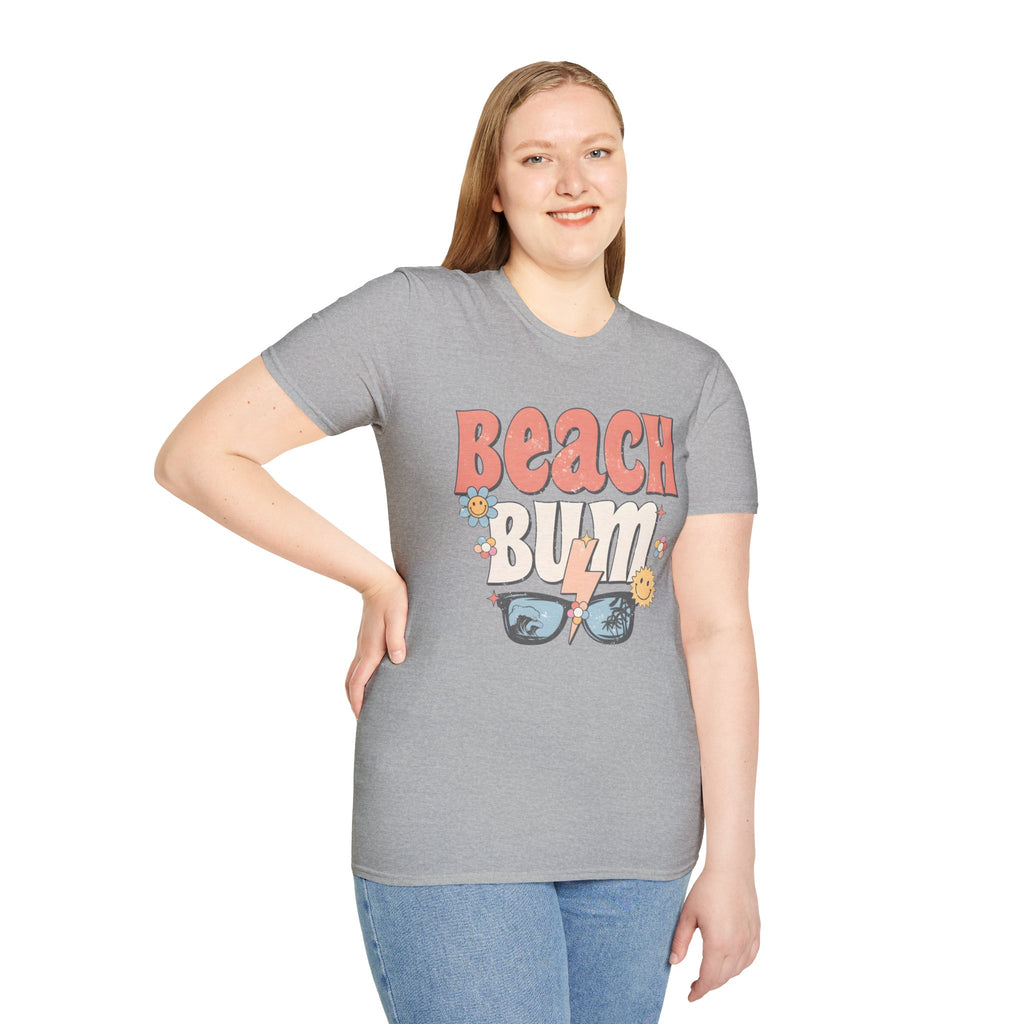 Beach Bum T-Shirt — Retro Floral Surf Vibes Tee