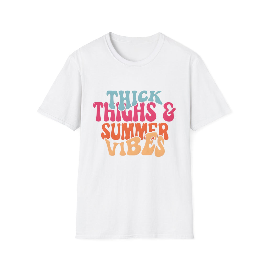 T-Shirt — Thick Thighs & Summer Vibes Retro Graphic Tee