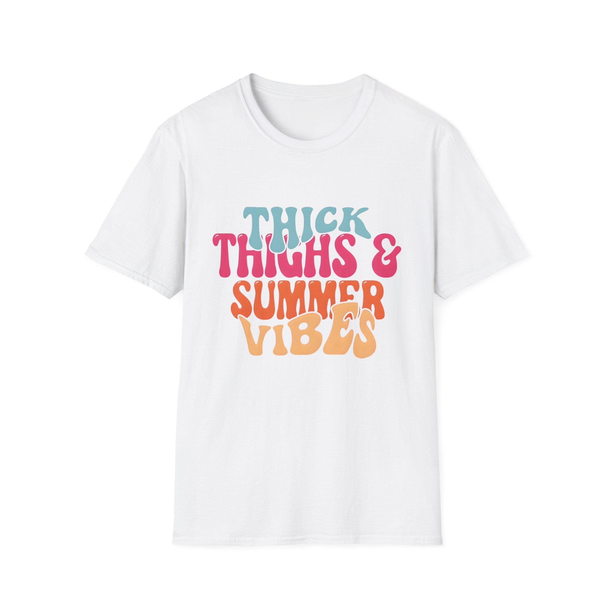 T-Shirt — Thick Thighs & Summer Vibes Retro Graphic Tee