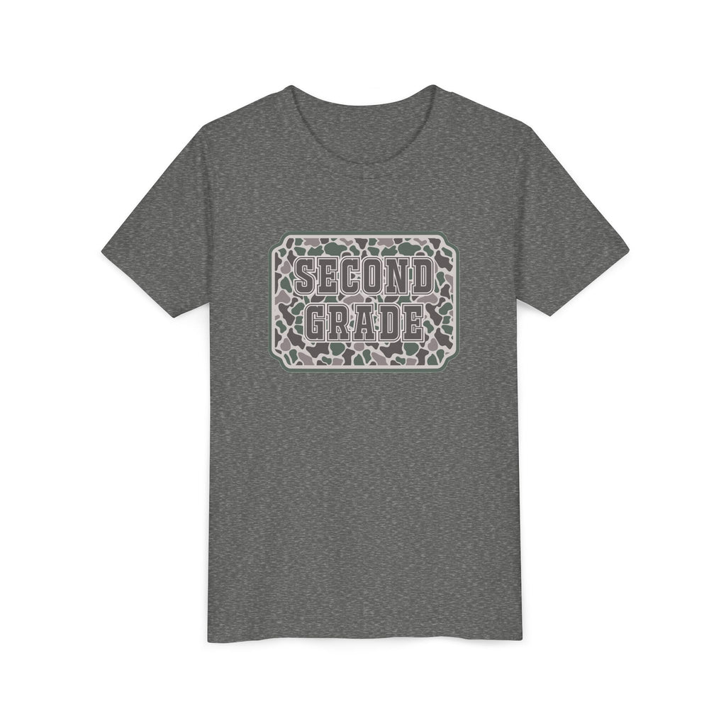 Second Grade Youth Tee - Camo Patch Back to School Shirt
