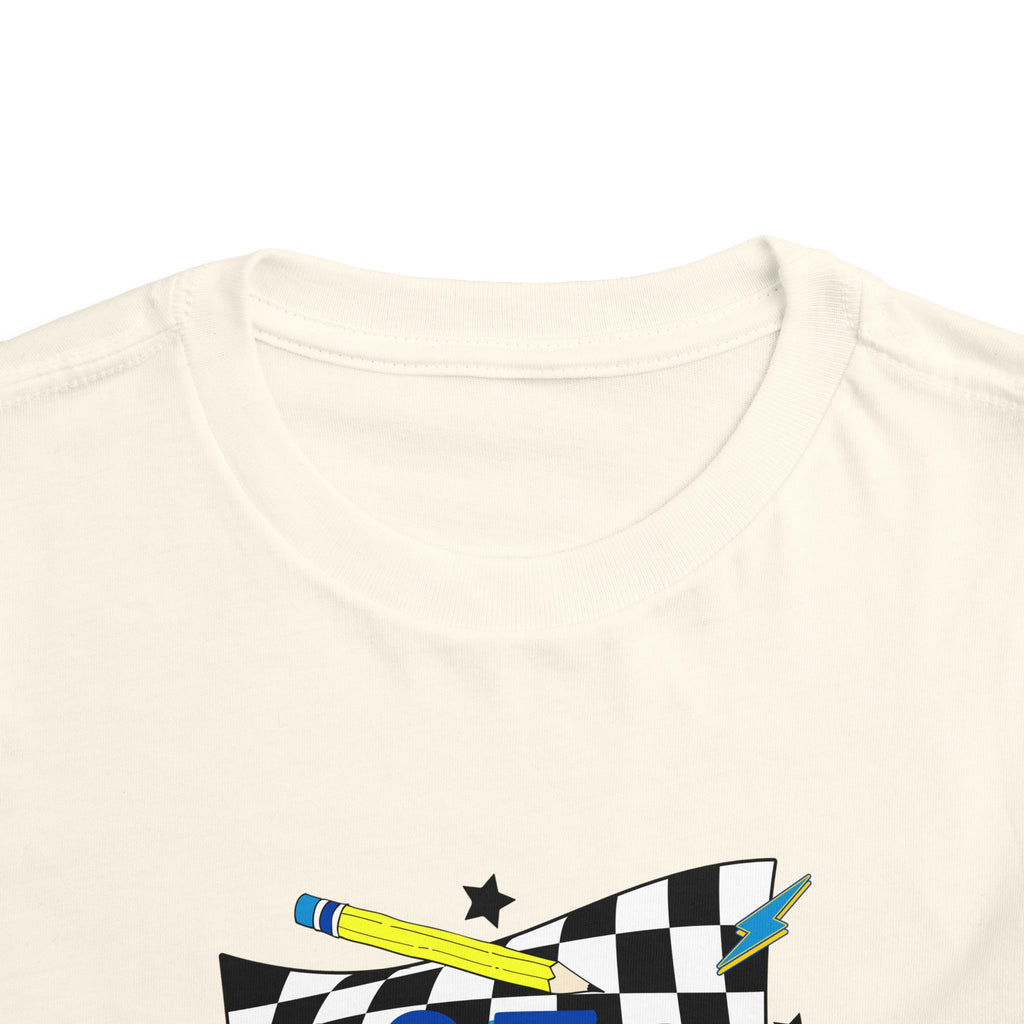 1st Grade Toddler Tee - Back-to-School Smile Skateboard Design