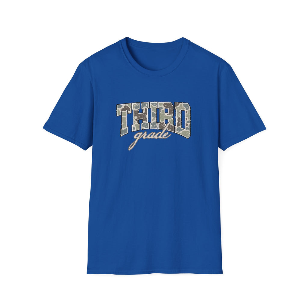 Third Grade Camo T-Shirt — 'Third Grade' School Mom Teacher Tee
