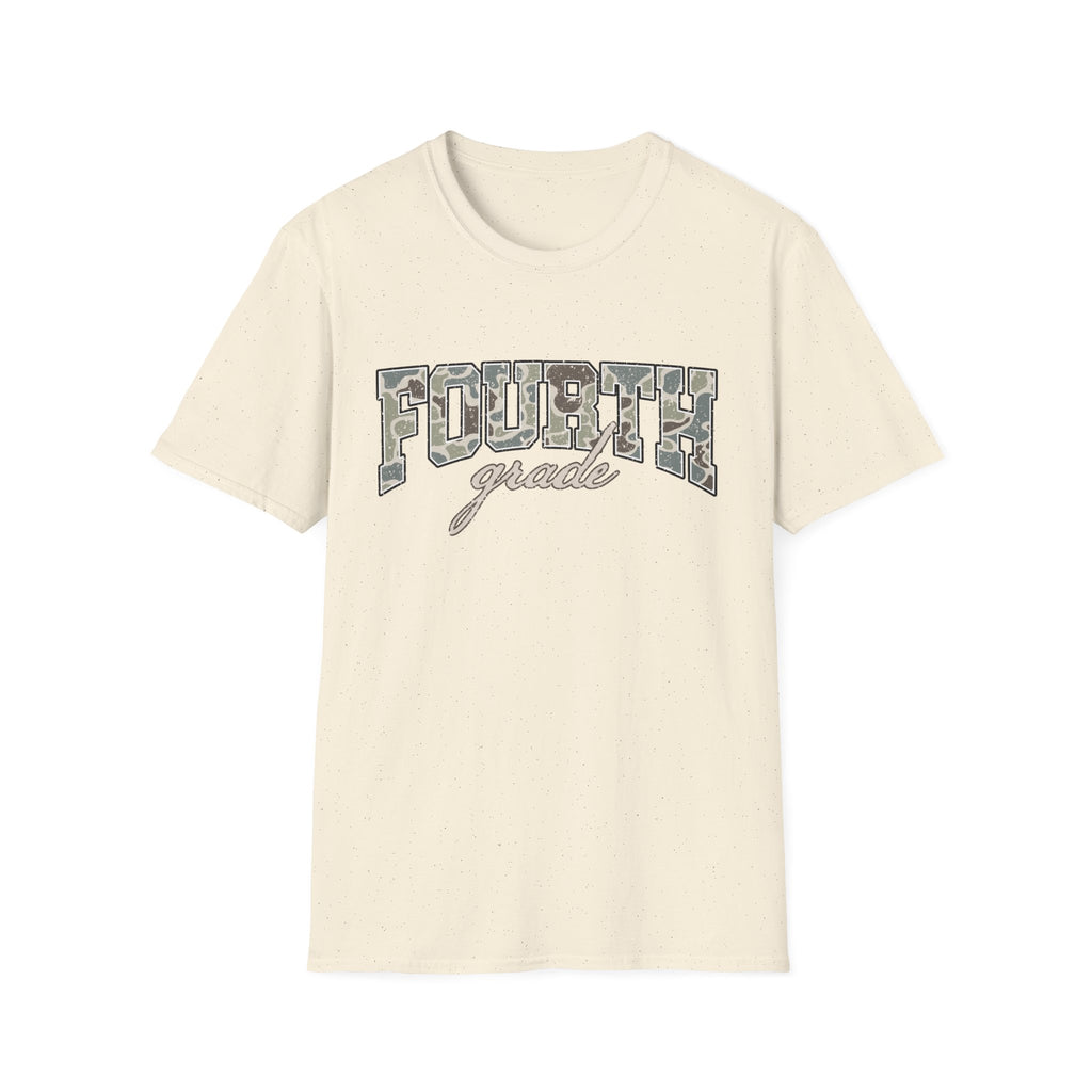 Fourth Grade Camo T-Shirt — 'Fourth Grade' School Spirit Tee