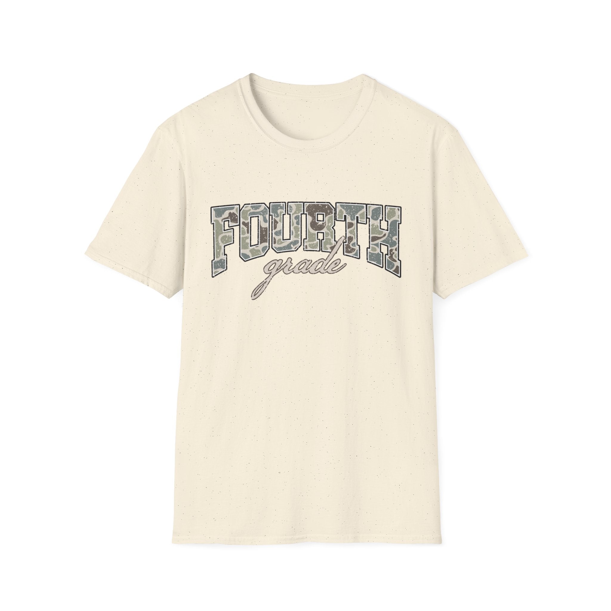 Fourth Grade Camo T-Shirt — 'Fourth Grade' School Spirit Tee