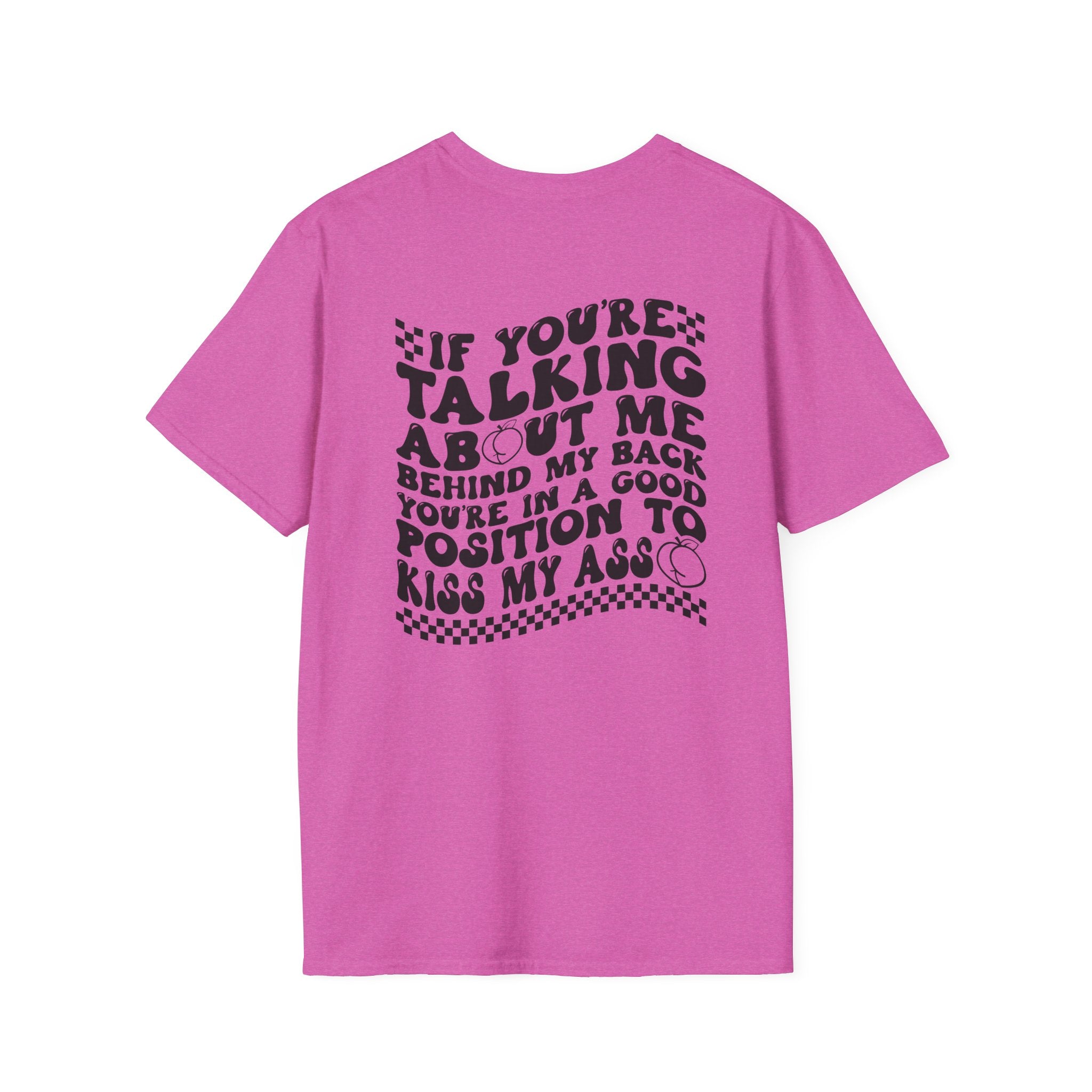 Peach Outline T‑Shirt — Minimal Fruit Graphic Tee
