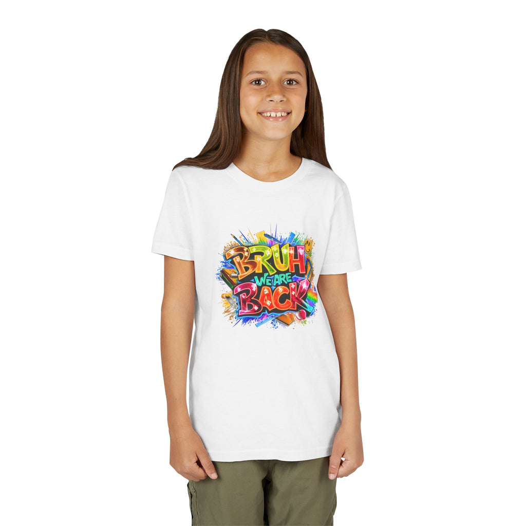 Youth Tee — Colorful "Bruh We Are Back" Graffiti Graphic Shirt