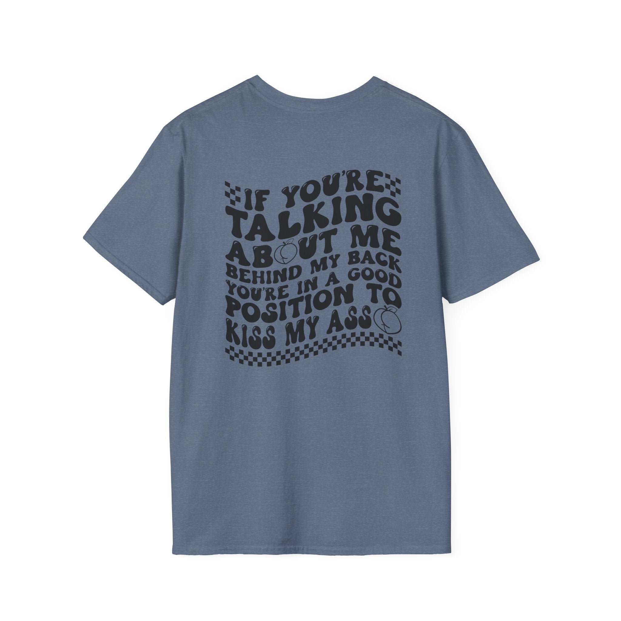 Peach Outline T‑Shirt — Minimal Fruit Graphic Tee