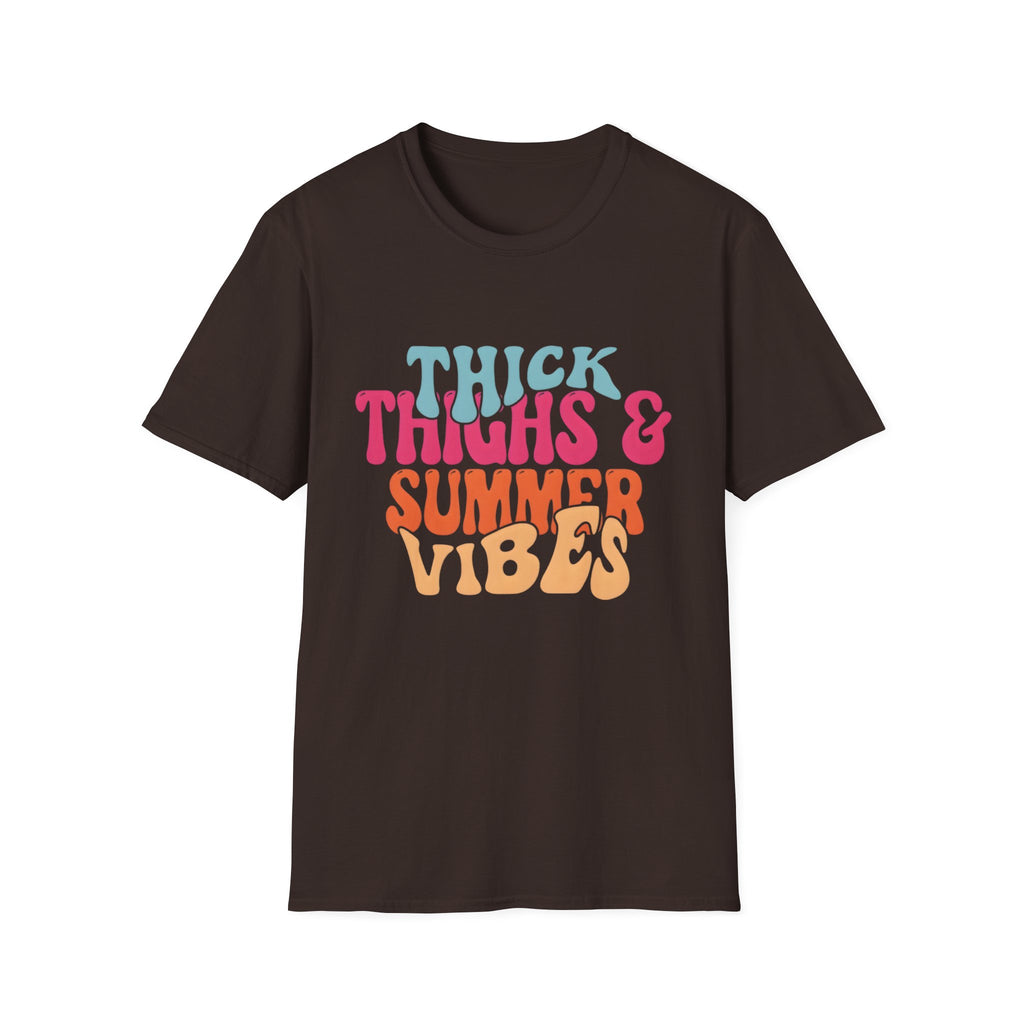 T-Shirt — Thick Thighs & Summer Vibes Retro Graphic Tee