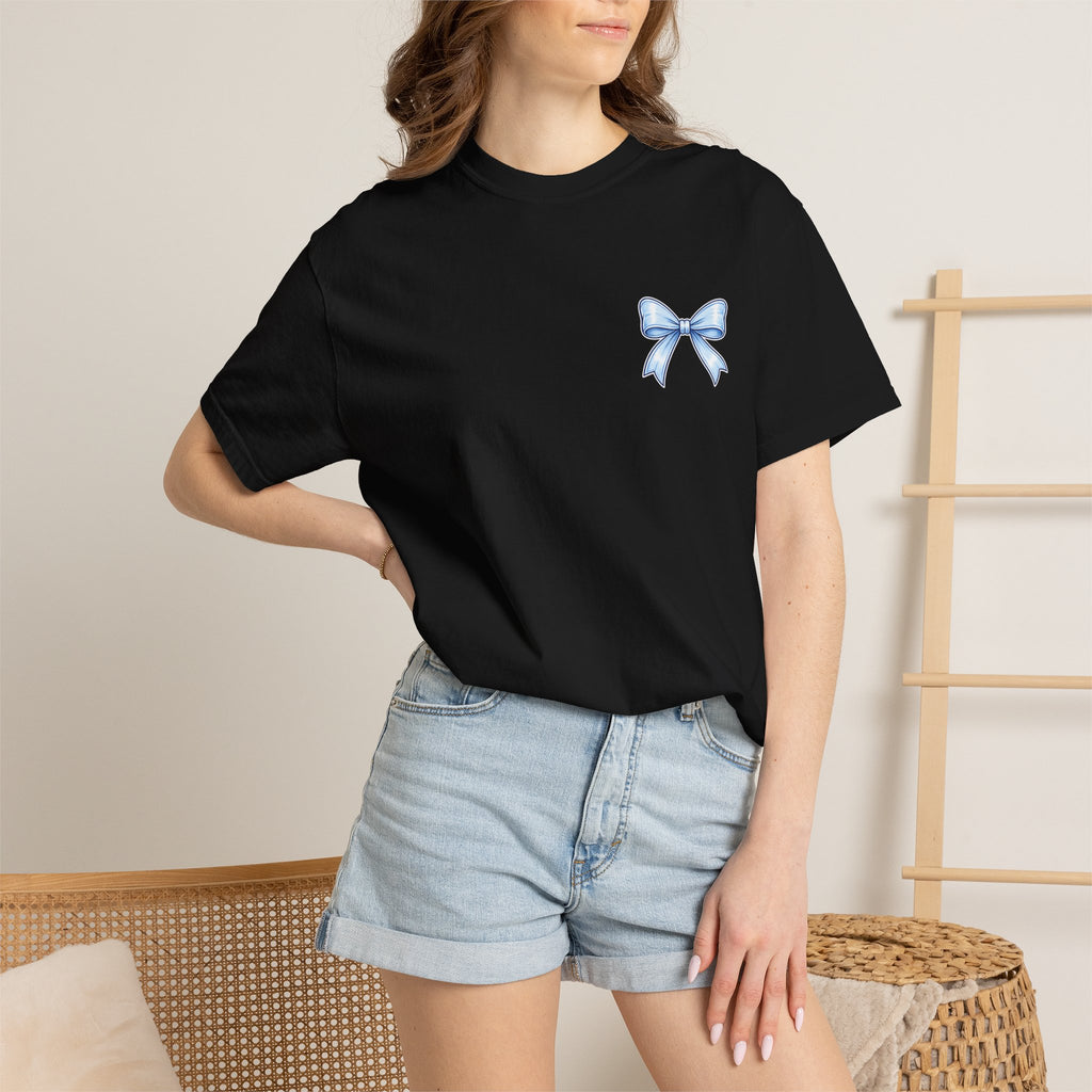 America 250 Years of Freedom T-Shirt — Patriotic 4th of July Tee with Blue Ribbon Design