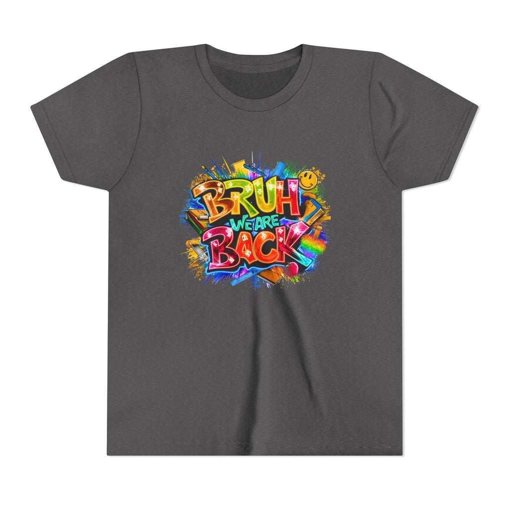 Youth Tee — Colorful "Bruh We Are Back" Graffiti Graphic Shirt