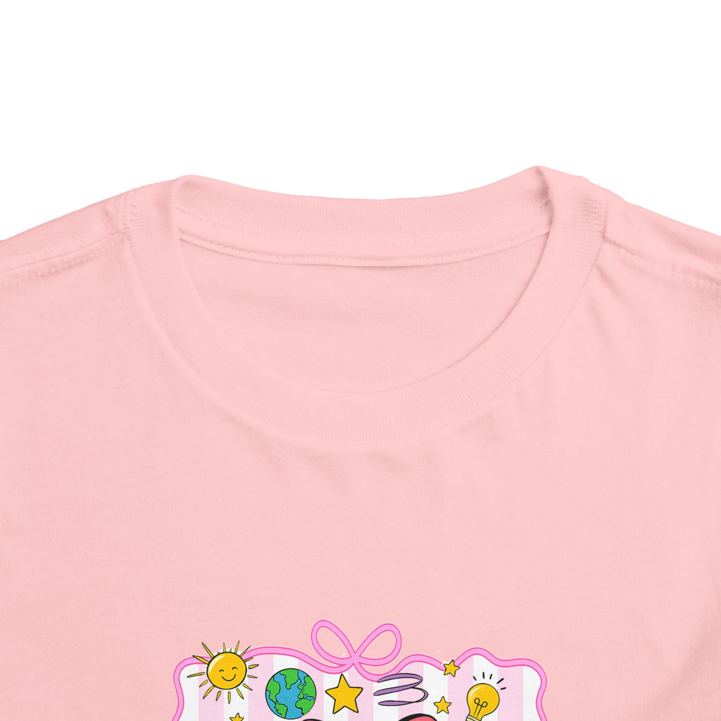 School Bus Kids Tee — Cute Back-to-School Toddler Shirt with Pencil & Apple Design