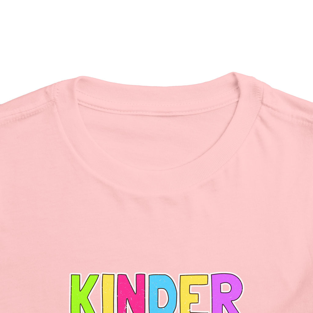 KinderGarten Toddler Tee - Colorful Checker Smiley Back-to-School Shirt