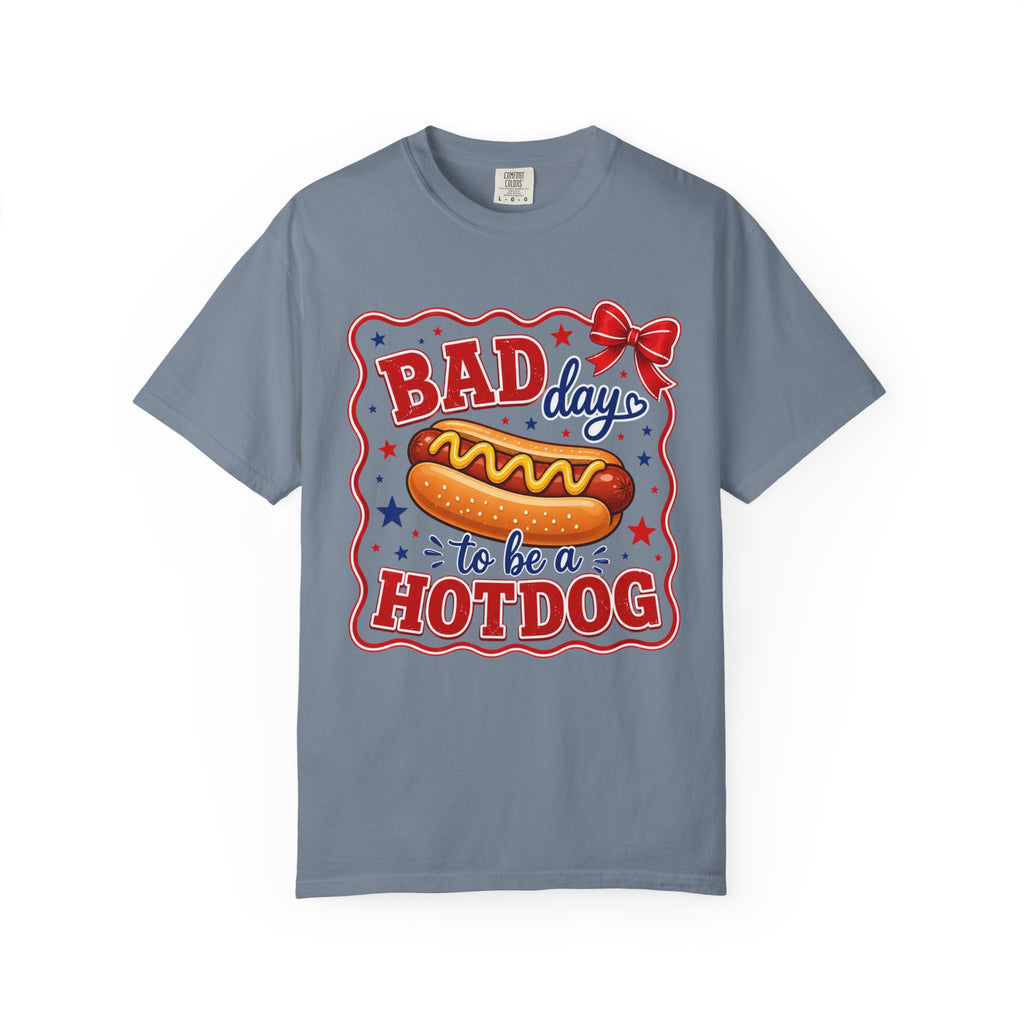 T-Shirt — "Bad Day to Be a Hotdog" Retro BBQ Graphic Tee