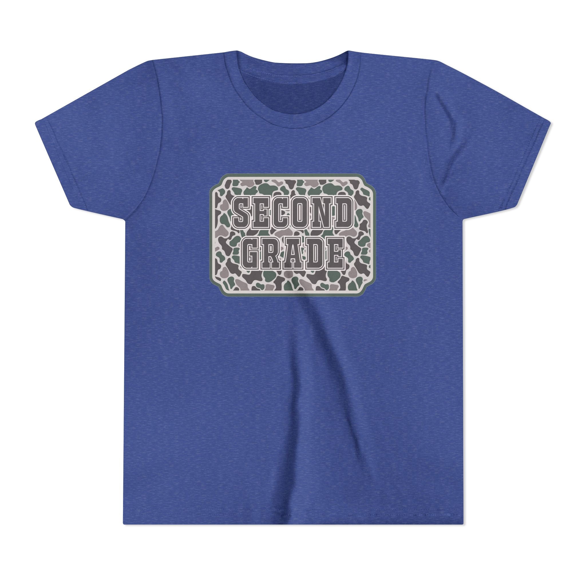 Second Grade Youth Tee - Camo Patch Back to School Shirt