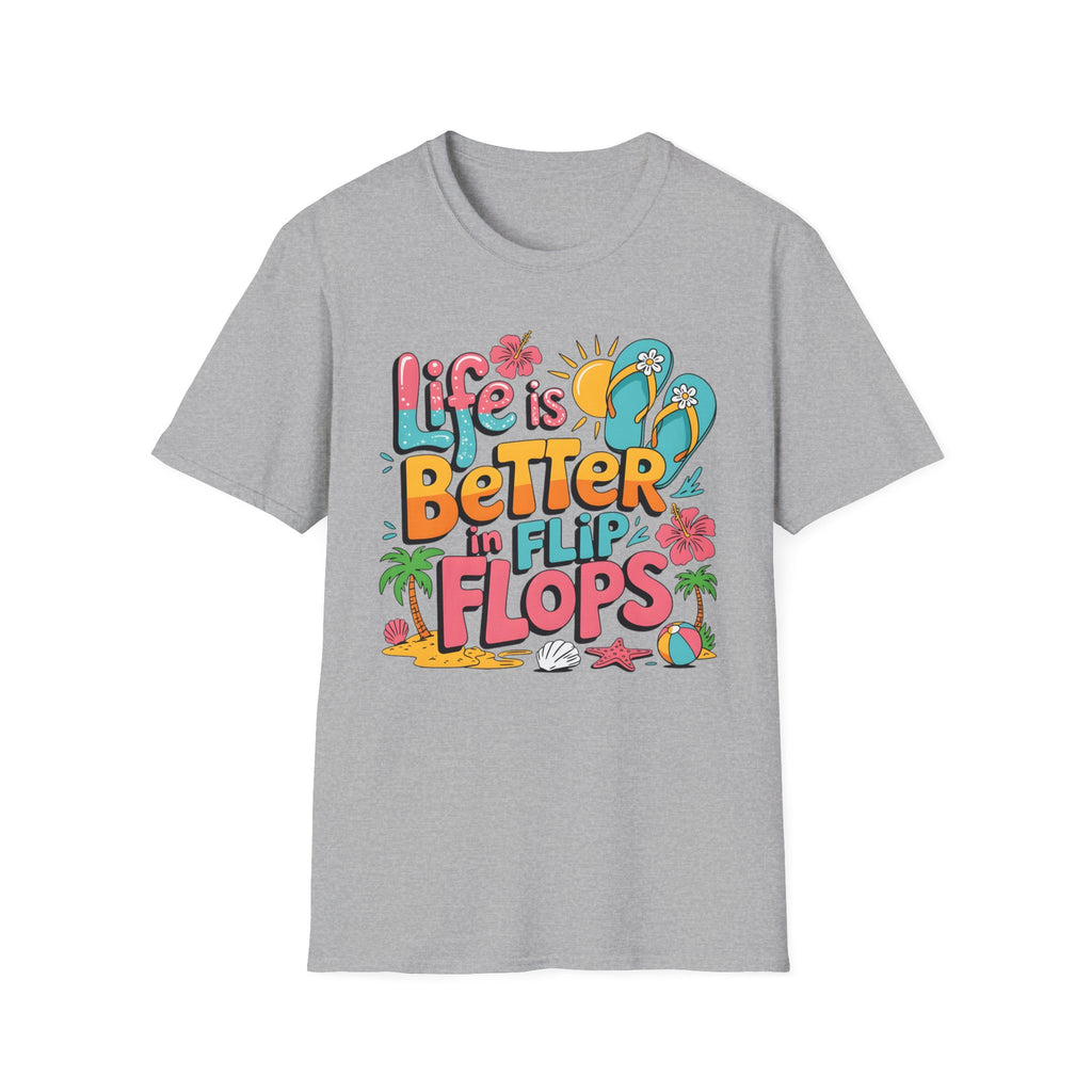 Life Is Better in Flip Flops T-Shirt — Tropical Beach Summer Tee