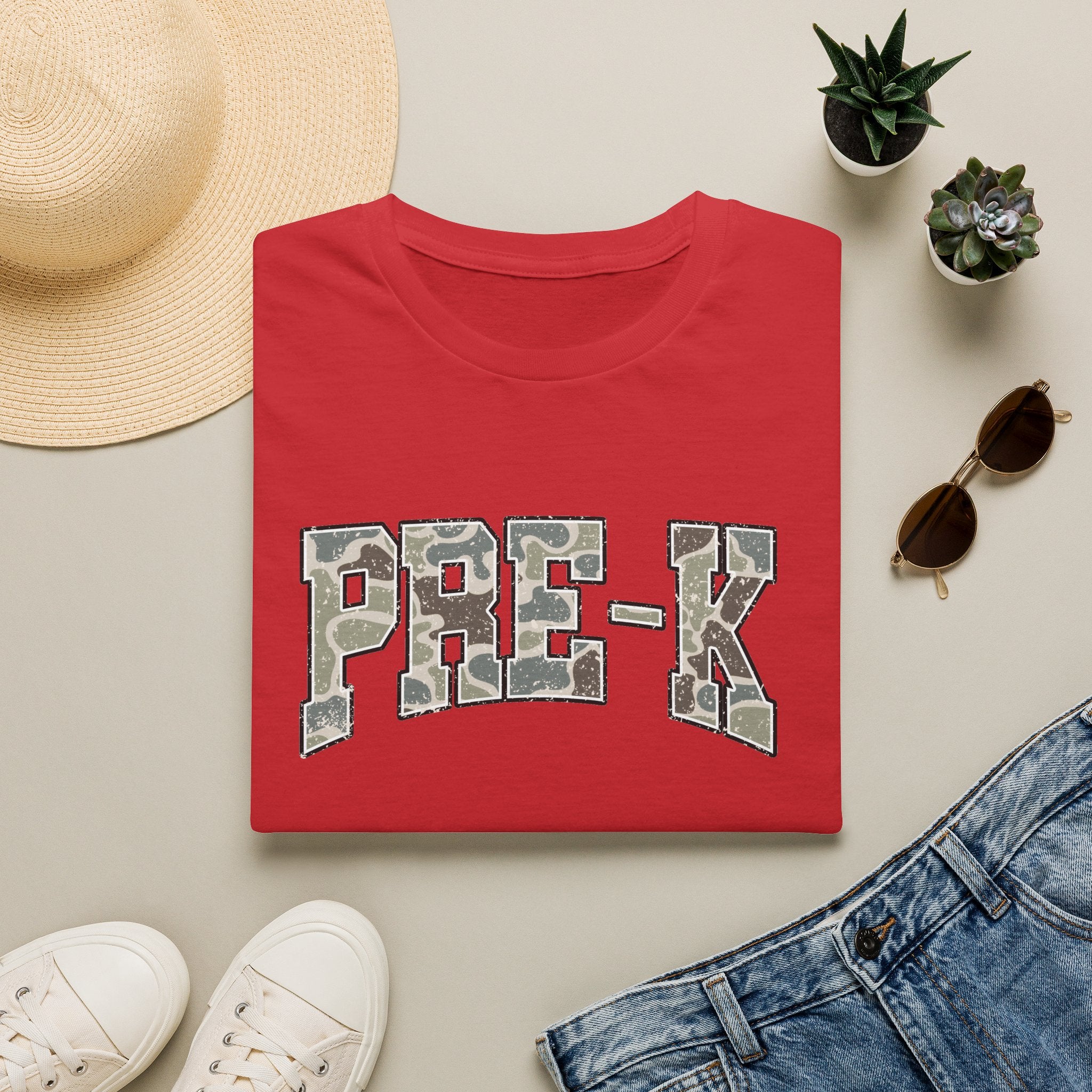 PRE-K Camo Kids T-Shirt — Military Style Preschool Shirt