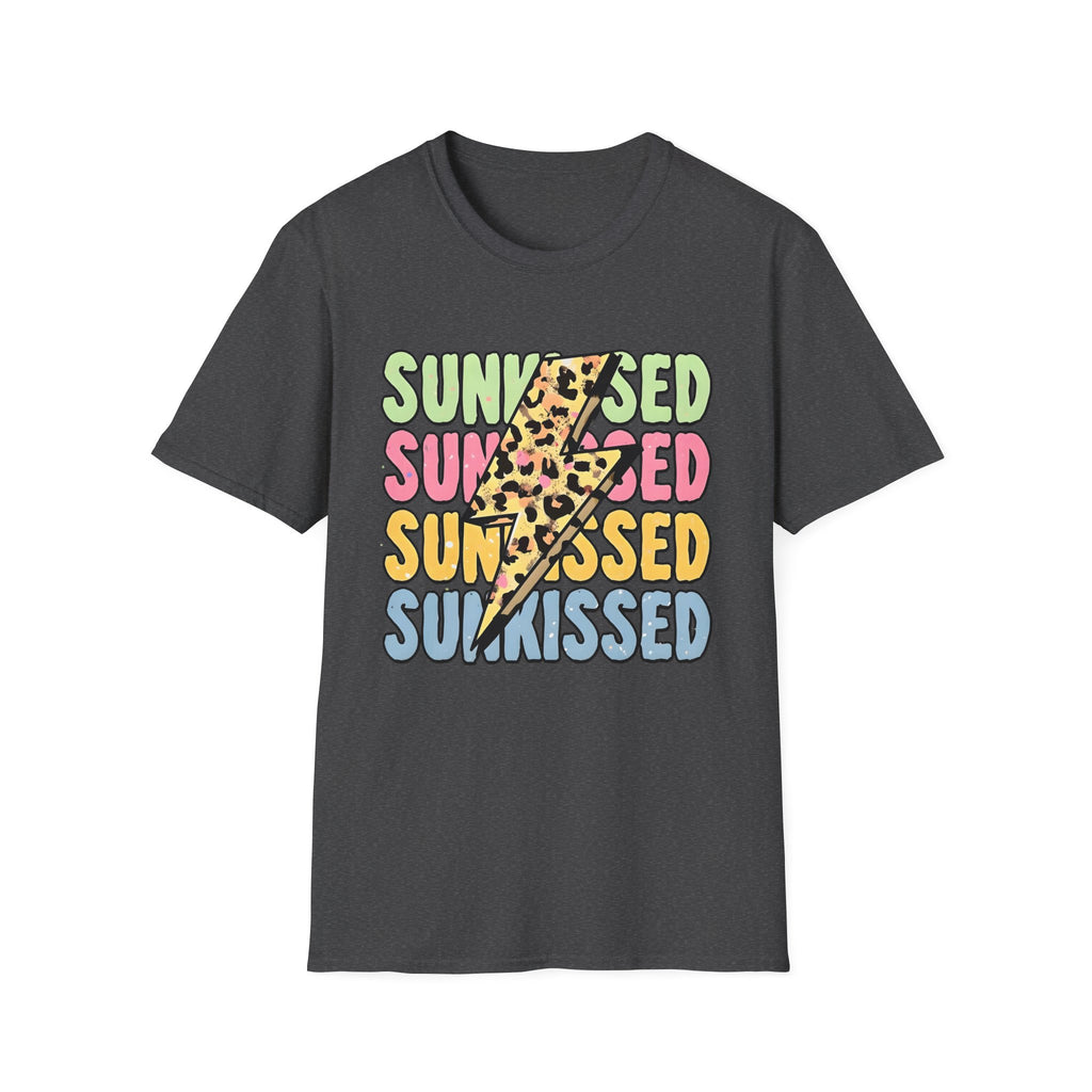 Sunkissed Retro Leopard Lightning T‑Shirt