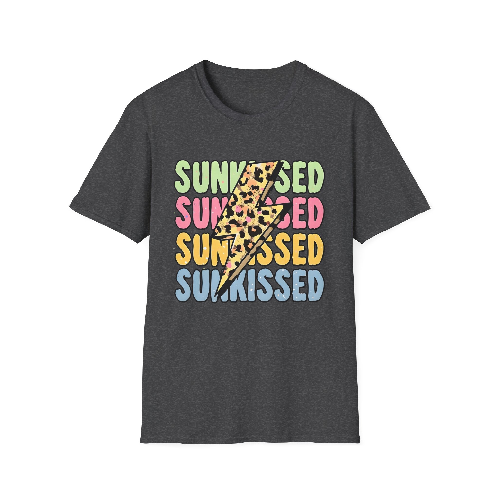 Sunkissed Retro Leopard Lightning T‑Shirt