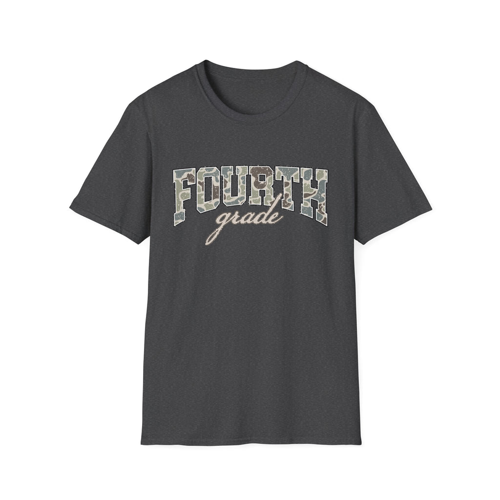 Fourth Grade Camo T-Shirt — 'Fourth Grade' School Spirit Tee