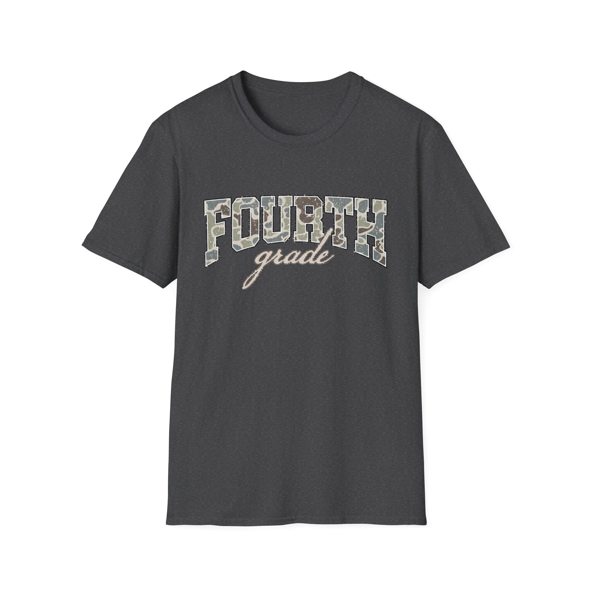 Fourth Grade Camo T-Shirt — 'Fourth Grade' School Spirit Tee