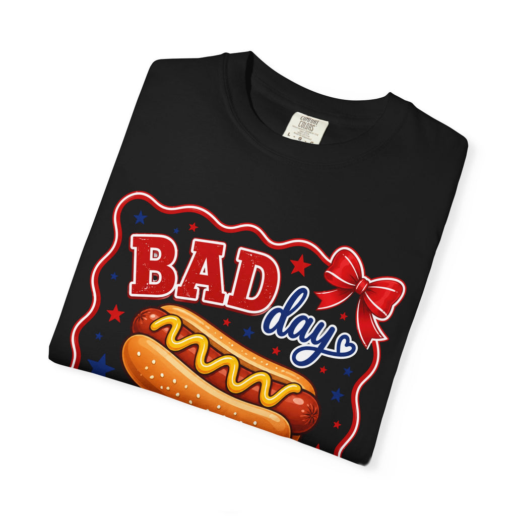 T-Shirt — "Bad Day to Be a Hotdog" Retro BBQ Graphic Tee