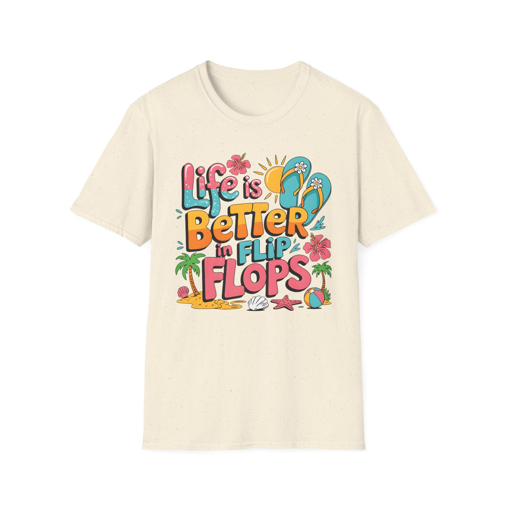 Life Is Better in Flip Flops T-Shirt — Tropical Beach Summer Tee