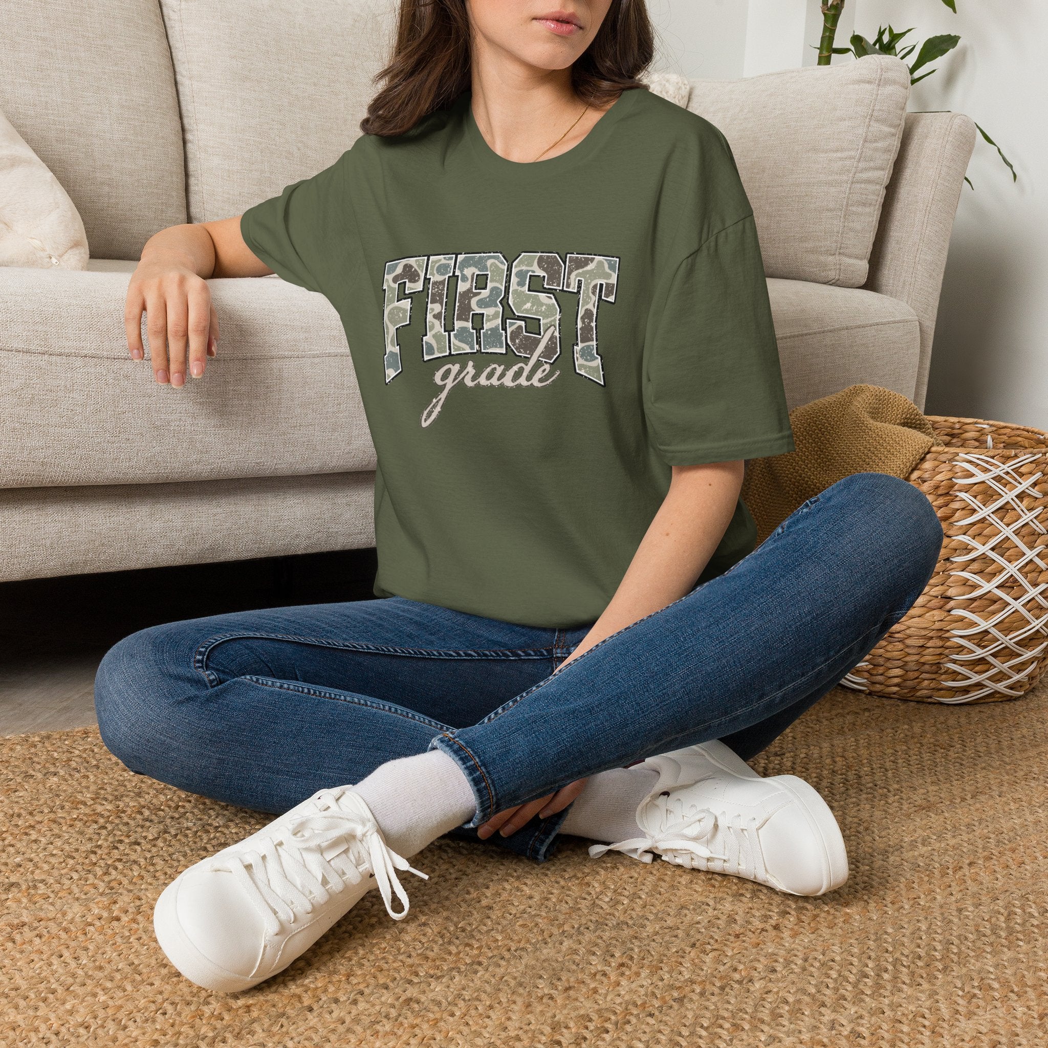 First Grade Camo Tee — 'FIRST grade' Back-to-School Kids T-Shirt