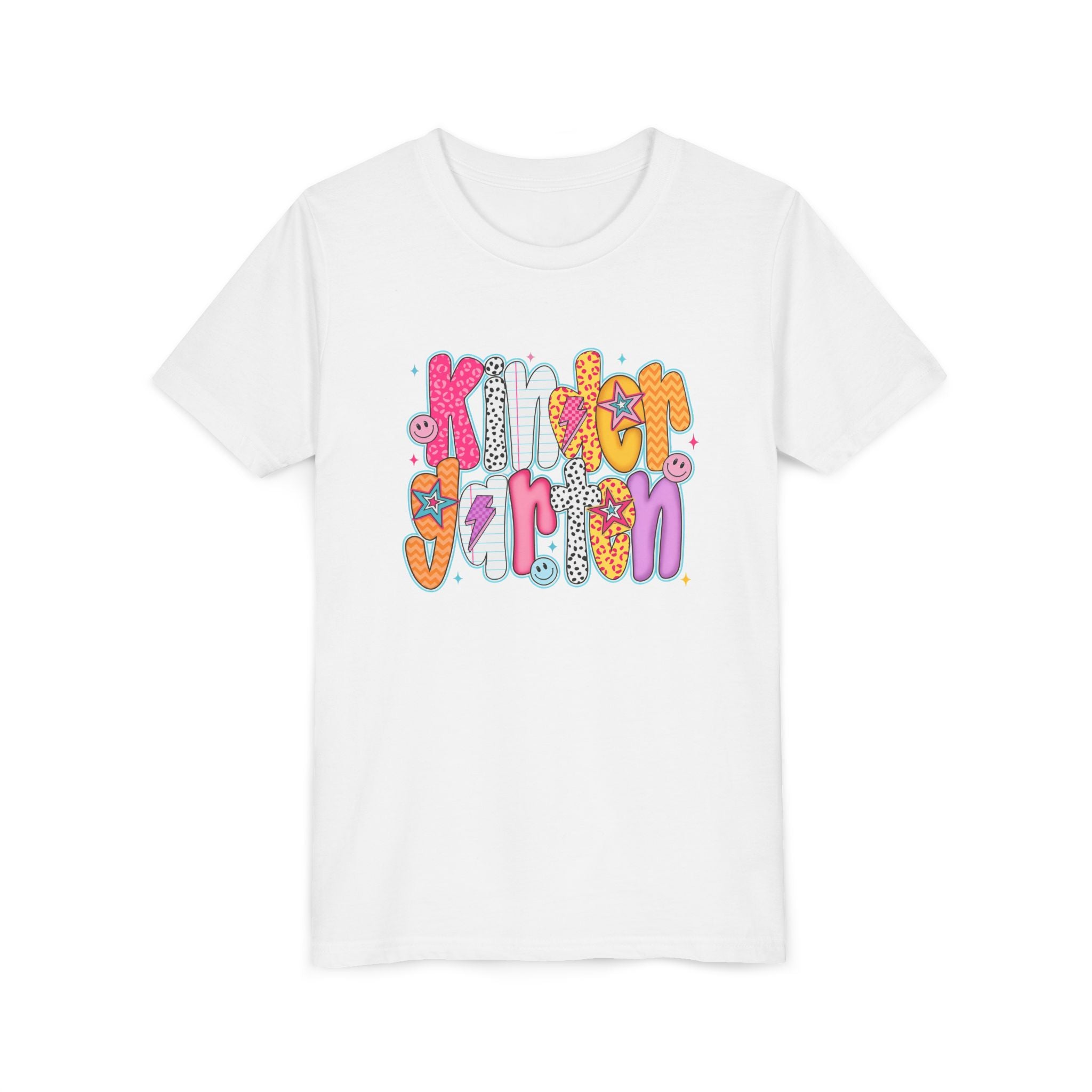Youth Tee - "Kindergarten" Cute Retro Doodle Graphic
