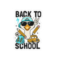 Back to School Duck Sticker — Cool Kids Laptop & Notebook Kiss-Cut Sticker