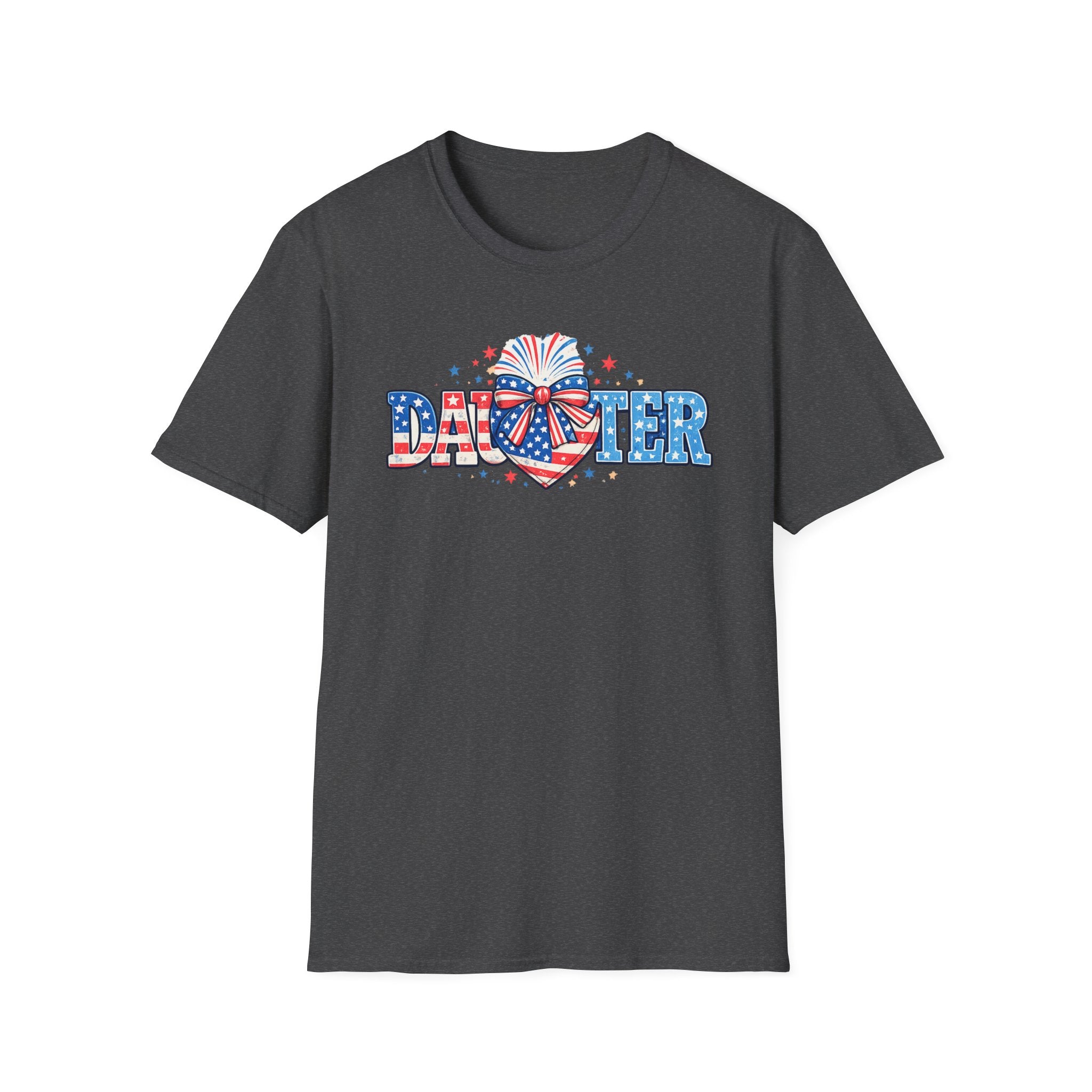 Daughter Patriotic Tee — USA Flag Heart Fireworks Design