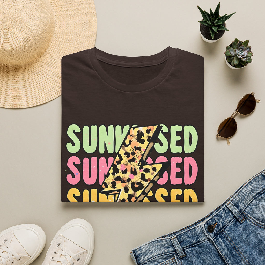 Sunkissed Retro Leopard Lightning T‑Shirt