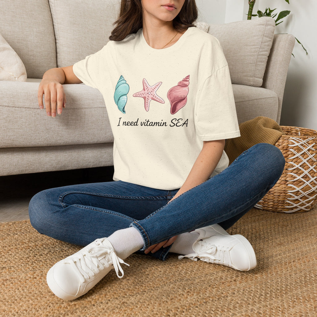 Sea Shell T-Shirt — "I Need Vitamin SEA" Beach Tee