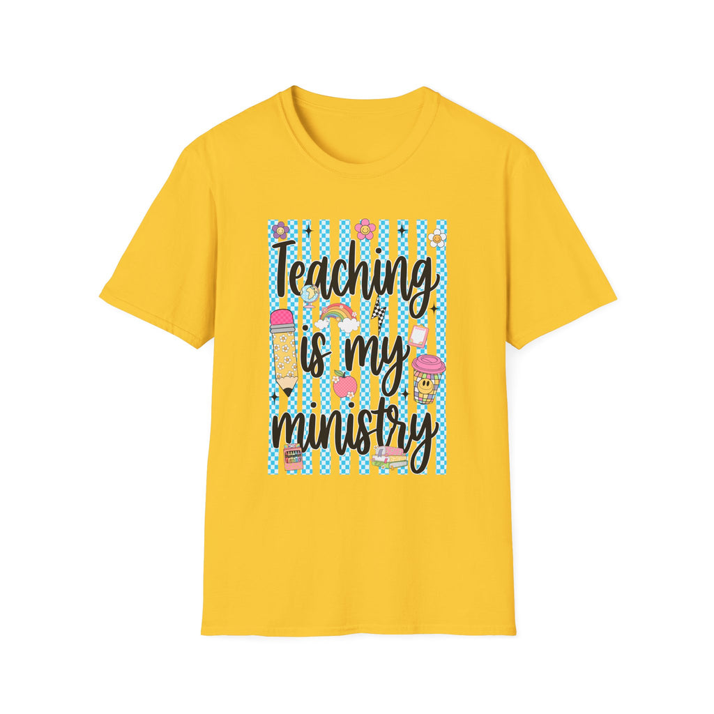 T-Shirt — "Teaching Is My Ministry" Cute Teacher Graphic Tee