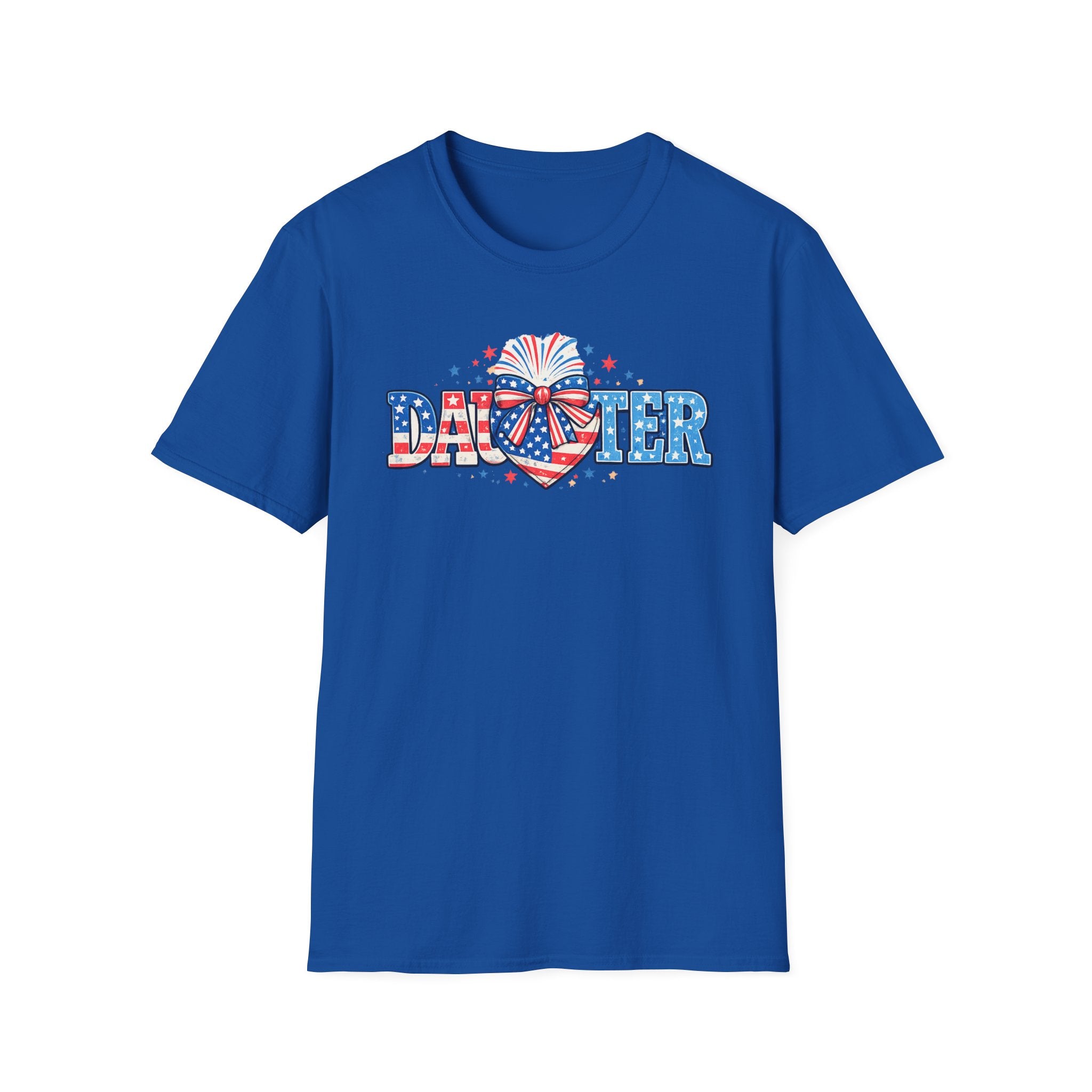 Daughter Patriotic Tee — USA Flag Heart Fireworks Design