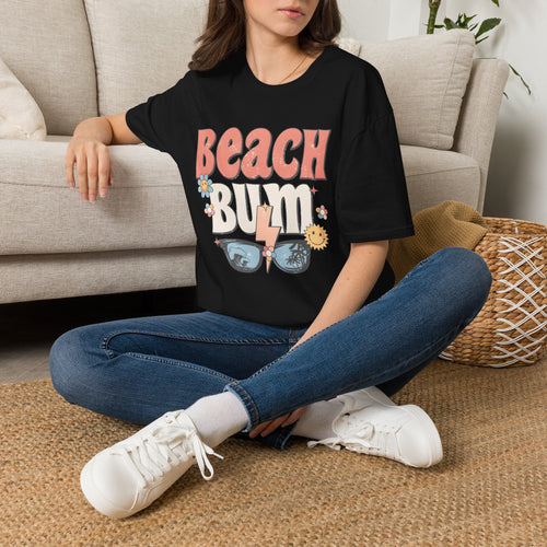 Beach Bum T-Shirt — Retro Floral Surf Vibes Tee