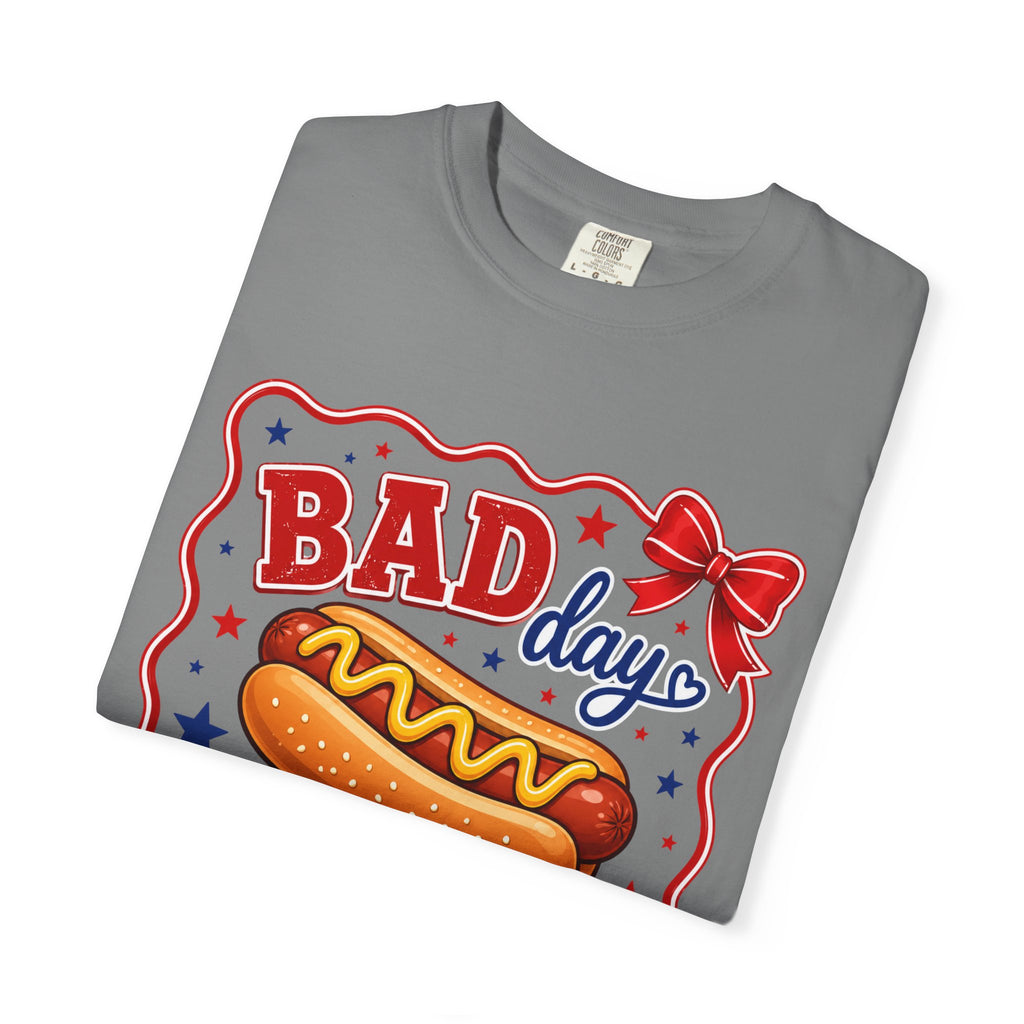 T-Shirt — "Bad Day to Be a Hotdog" Retro BBQ Graphic Tee