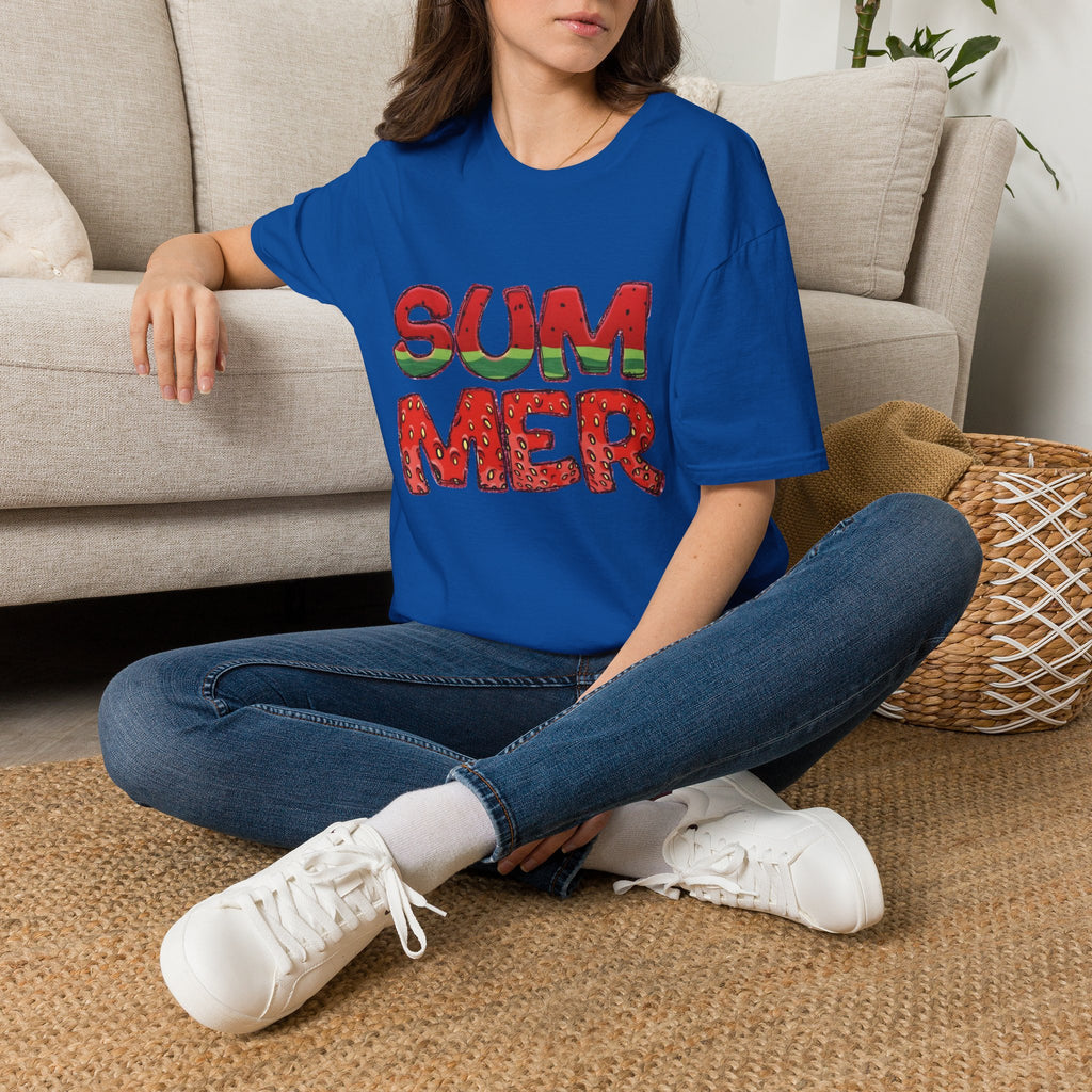 Summer Watermelon T-Shirt — Retro Fruity "SUMMER" Graphic Tee