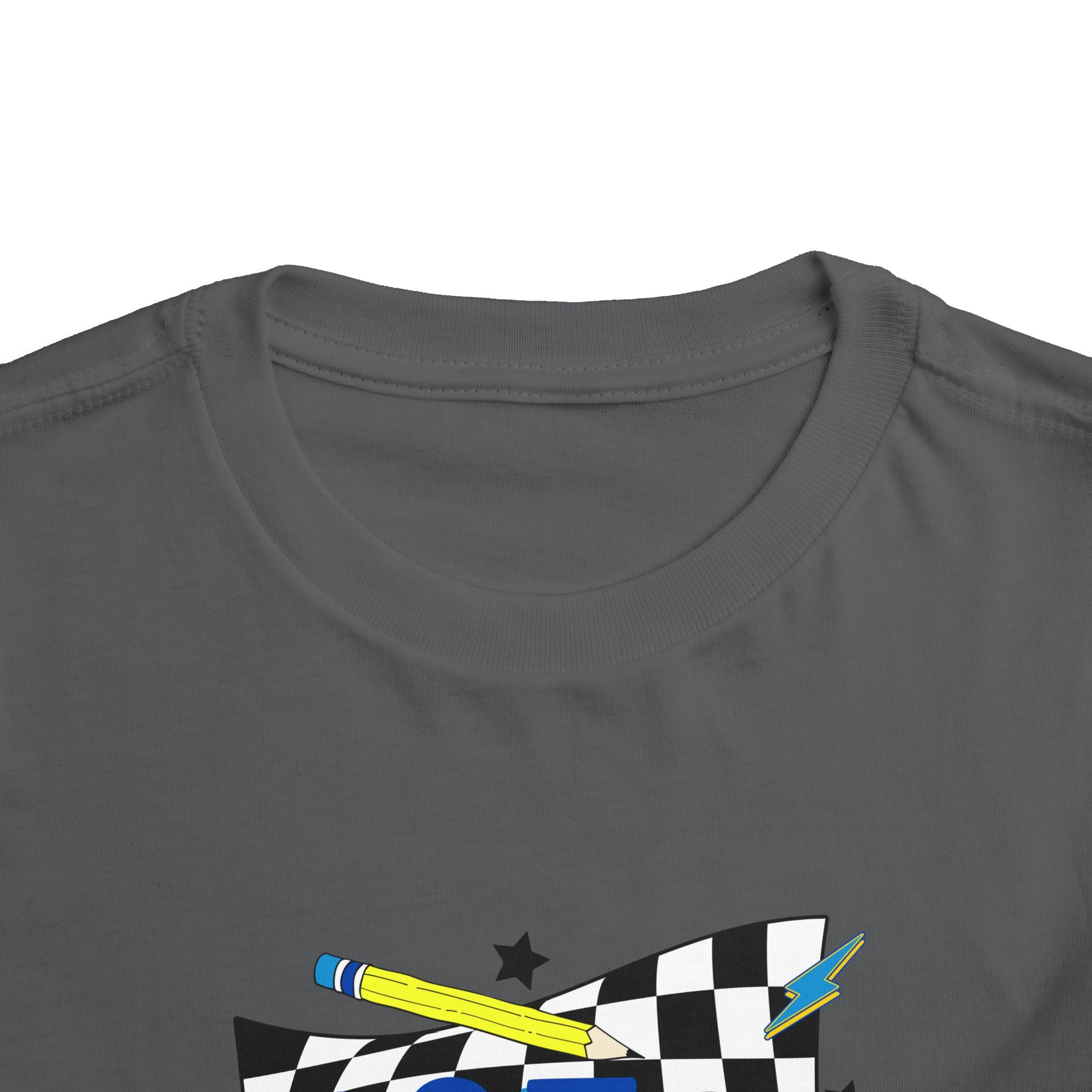 1st Grade Toddler Tee - Back-to-School Smile Skateboard Design