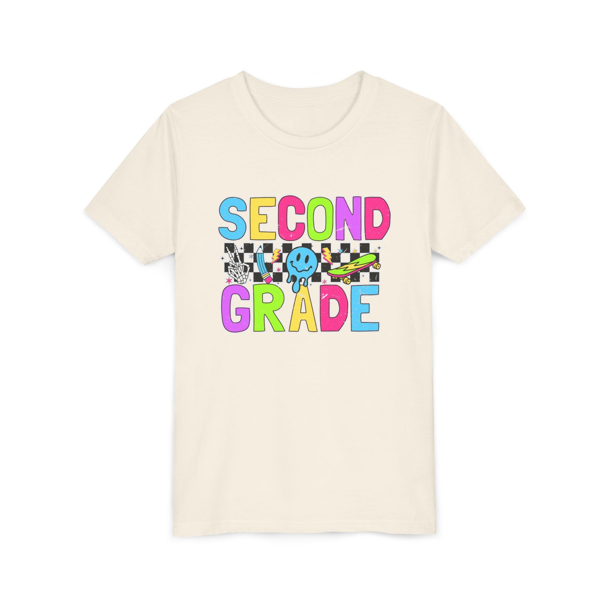 Second Grade Youth Tee — Colorful Back-to-School Shirt for Kids