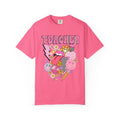 Teacher Retro Pop Graphic T‑Shirt — Cute Pink School Staff Shirt