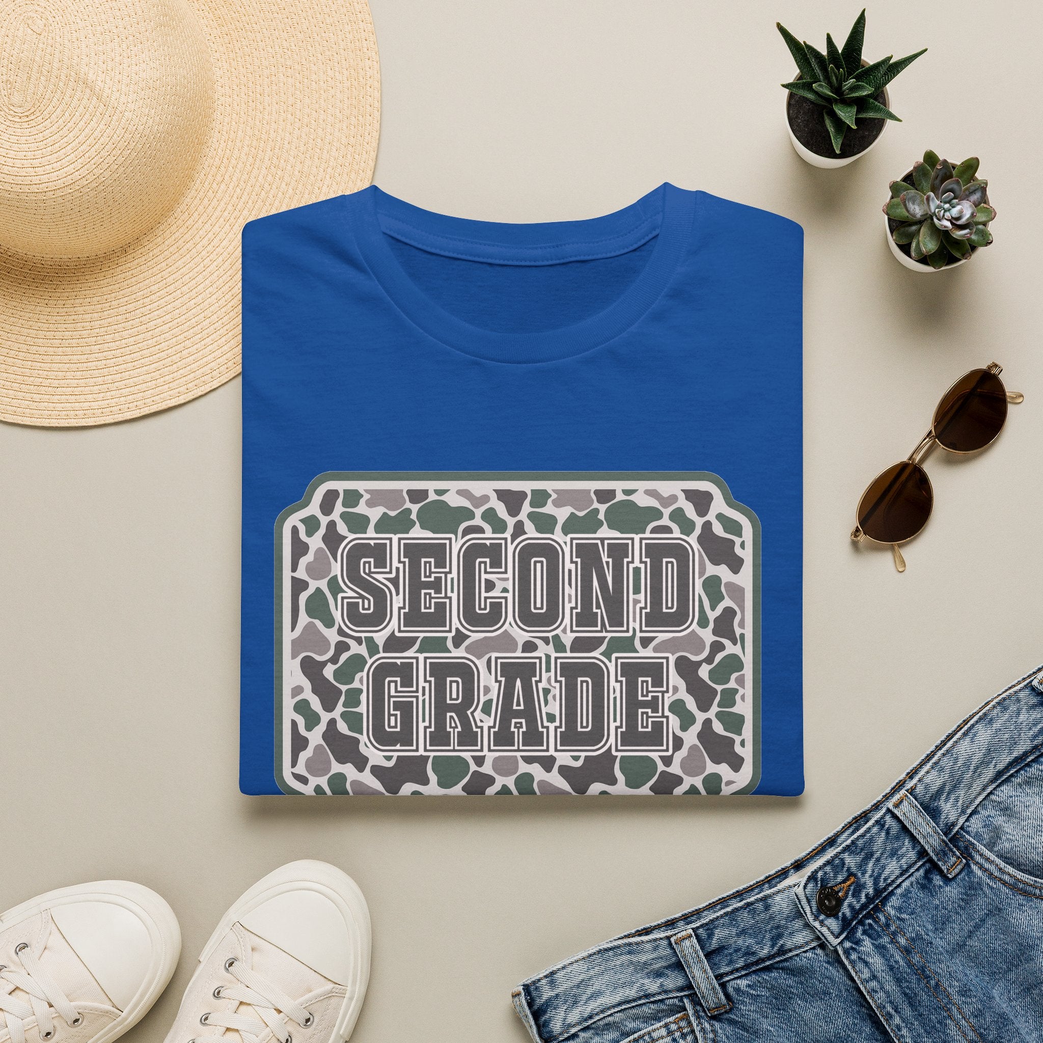 Second Grade Leopard Print T-Shirt — Cute Back-to-School Tee for Teachers & Students