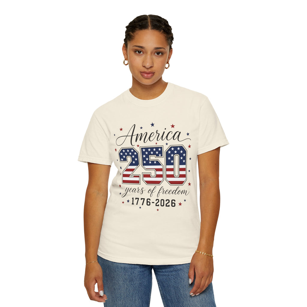 America 250 T-Shirt — 250 Years of Freedom 1776–2026 Patriotic Tee